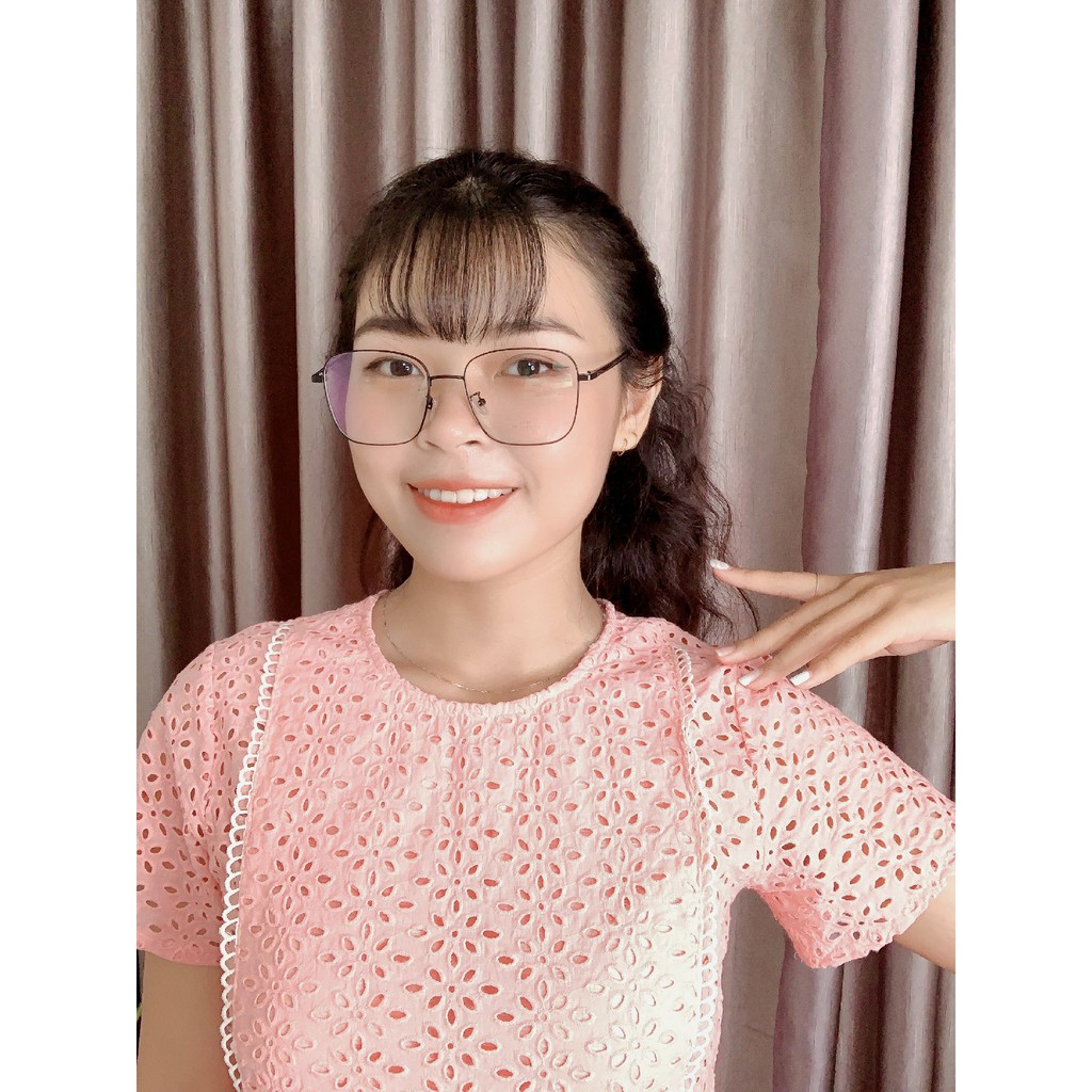 Gọng kính Vuông Hợp Kim Thương Hiệu Ouress 8508 Cực Nhẹ Dễ Thương