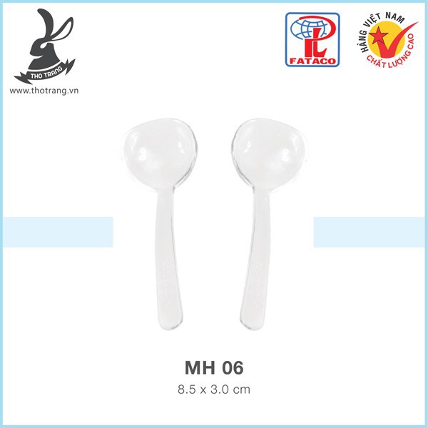 Set 10 Muỗng Hủ MH06 Nhựa Trong Acrylic Cao Cấp Fataco Việt Nam - Chính Hãng