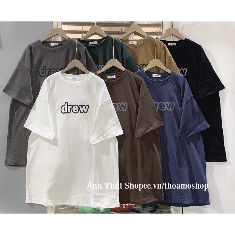 Áo thun chữ drew - thun 3158 tay lỡ