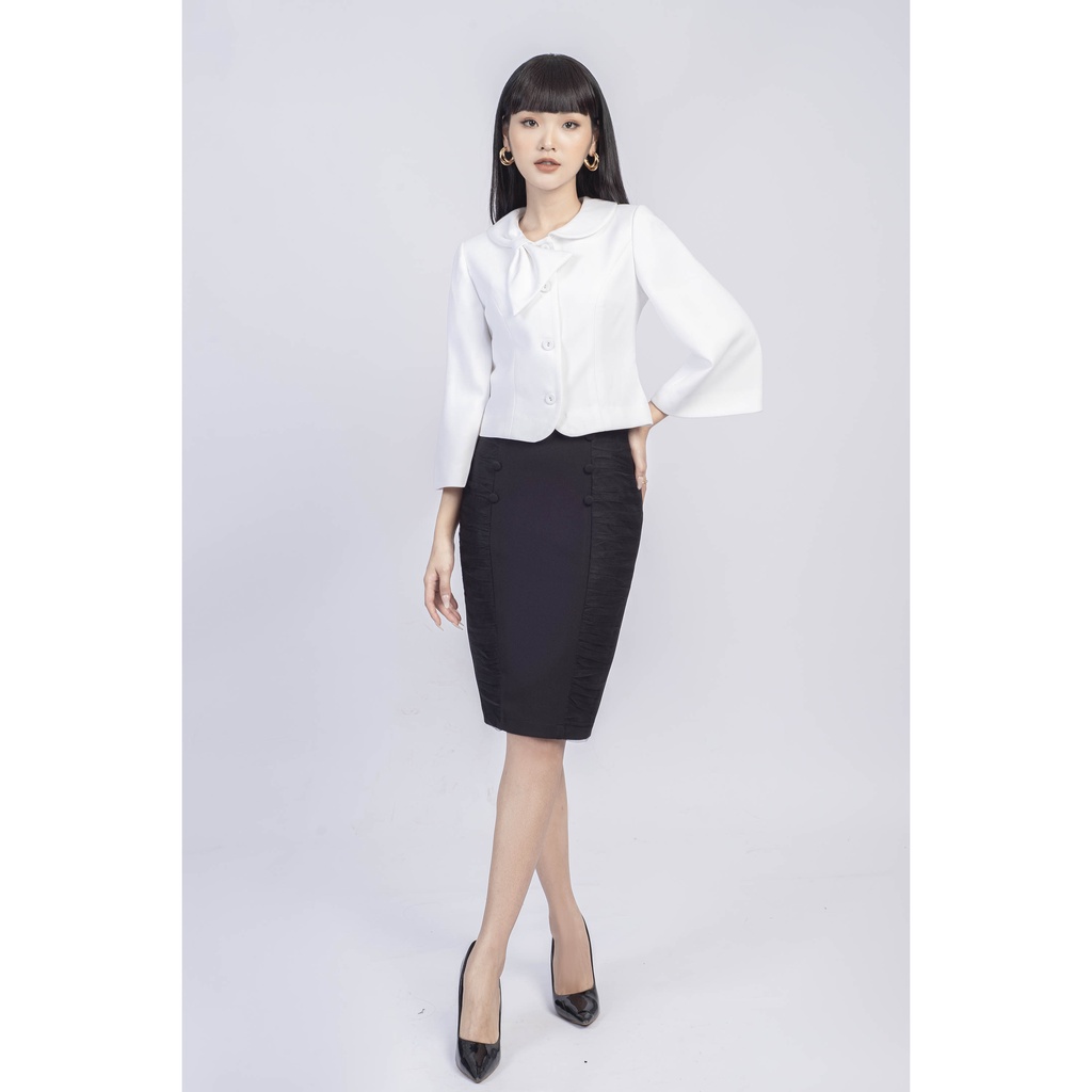 Áo khoác hai lớp, nơ cổ MMOutfit M-AK060721015