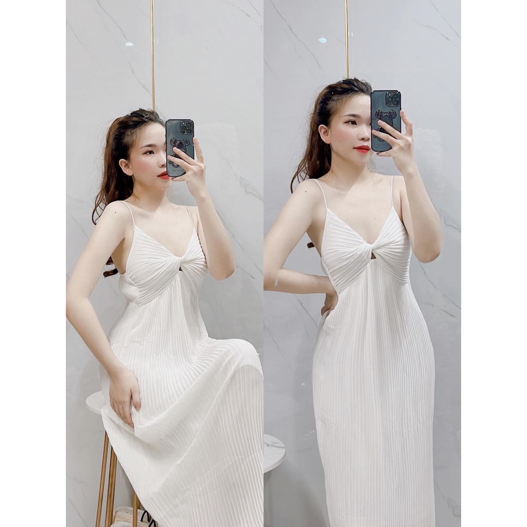 Đầm hai dây xếp ly, vải voan cho nữ mặc nhà, mặc đi chơi nhiều màu, dễ thương, hình thật, vải đẹp, form chuẩn