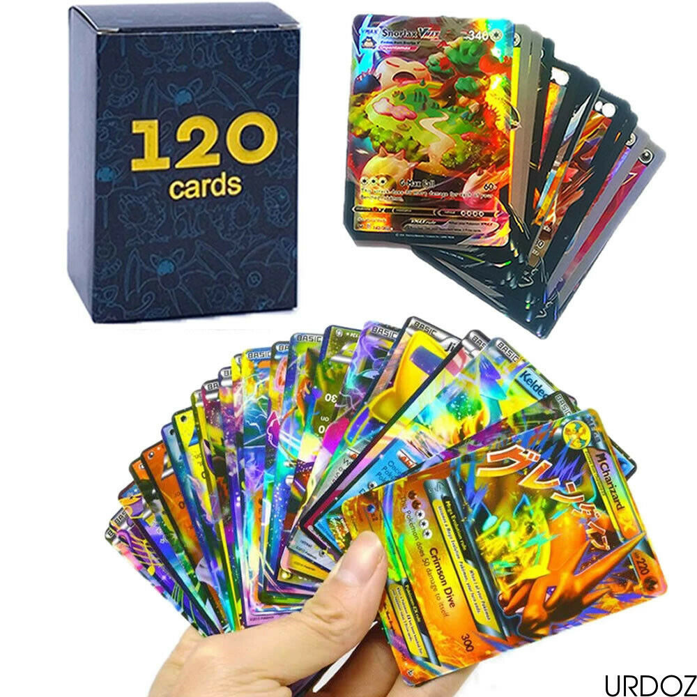 Pokemon Cards Battle Game Card Collection (120GX) (60GX 60MEGA) Trading Pokemon Cards TCG