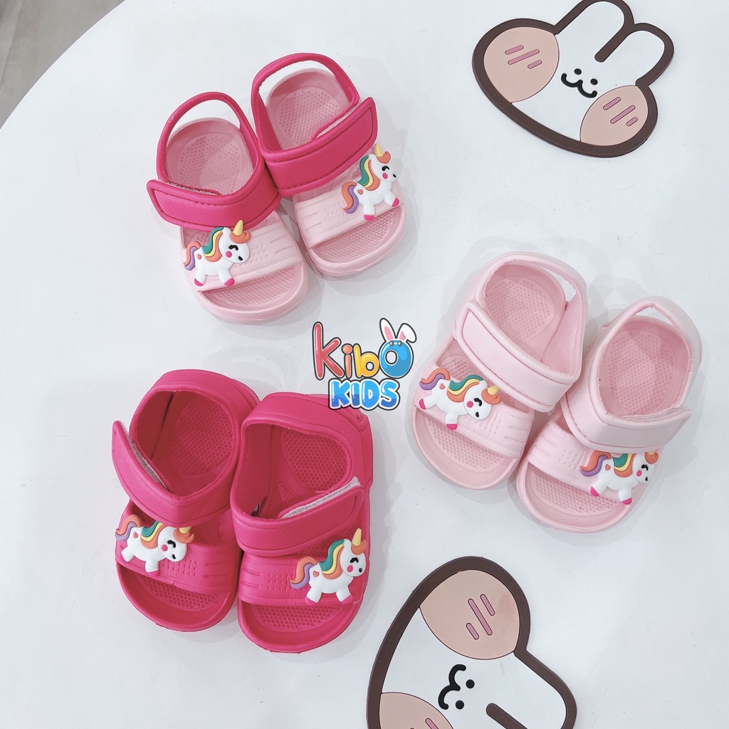 ￼￼Sandal Xốp Cho Bé Gái Siêu Nhẹ Siêu Bền Hoạ Tiết Ngựa Pony SA409