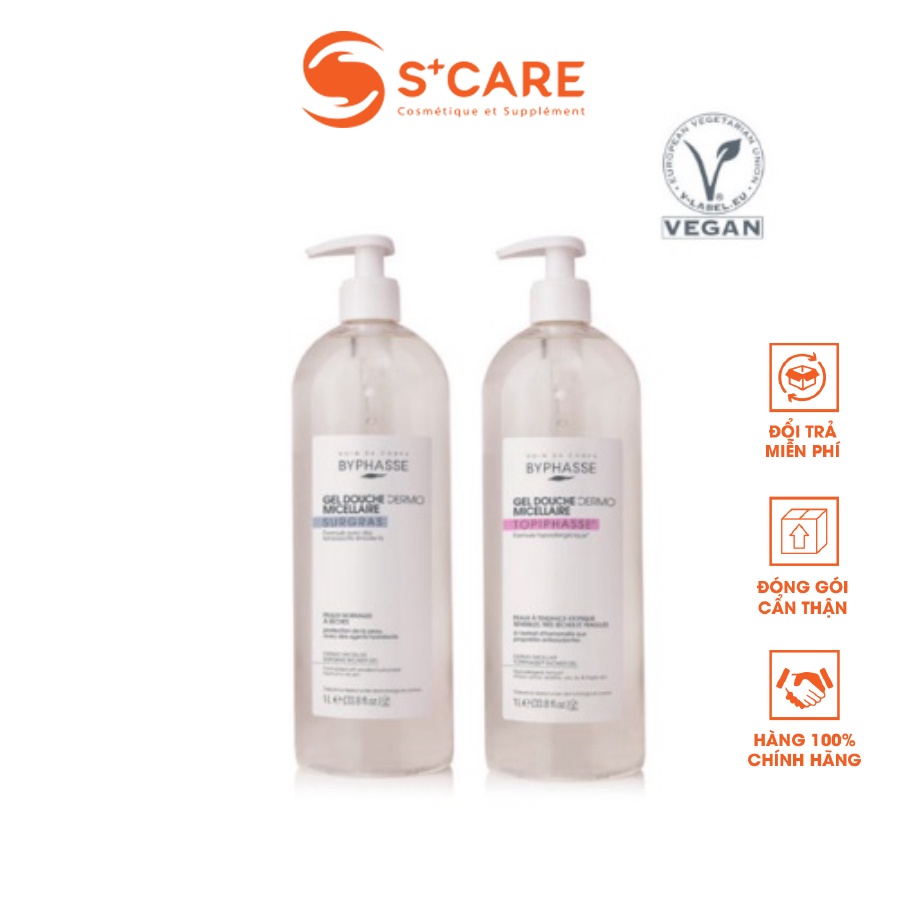 Sữa Tắm Byphasse Dạng Gel Dành Cho Mọi Loại Da - Giúp Bảo Vệ, Tránh Khô Da - S+CARE