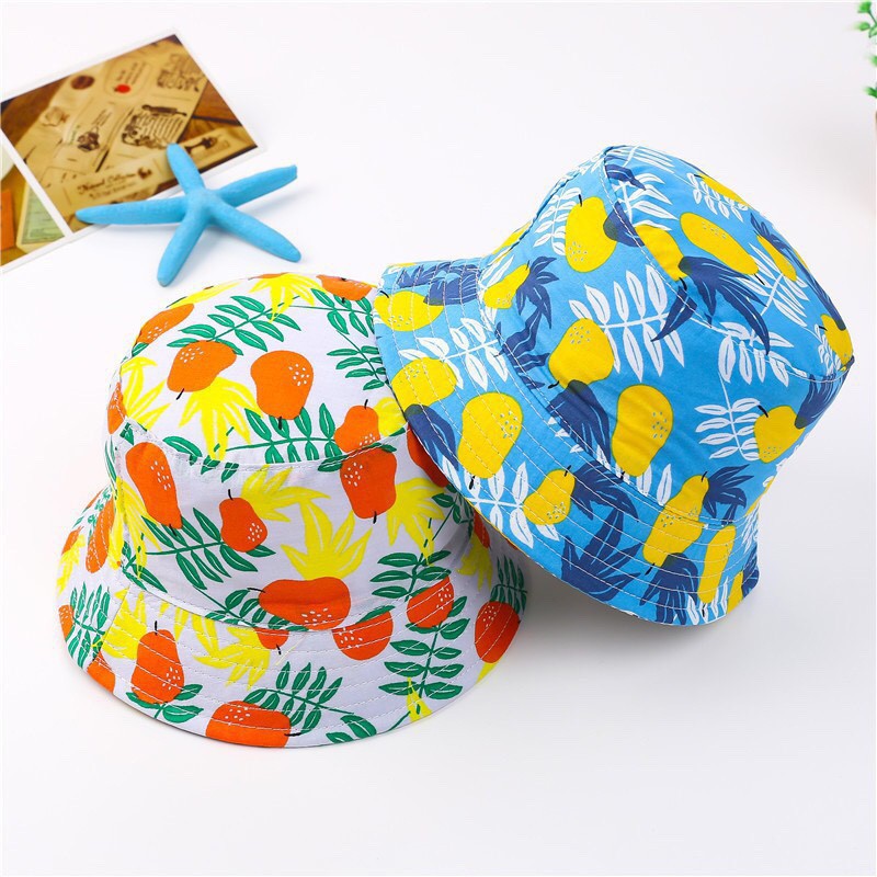 Mũ Nón Bucket Rộng Vành Mùa Hè Cho Bé