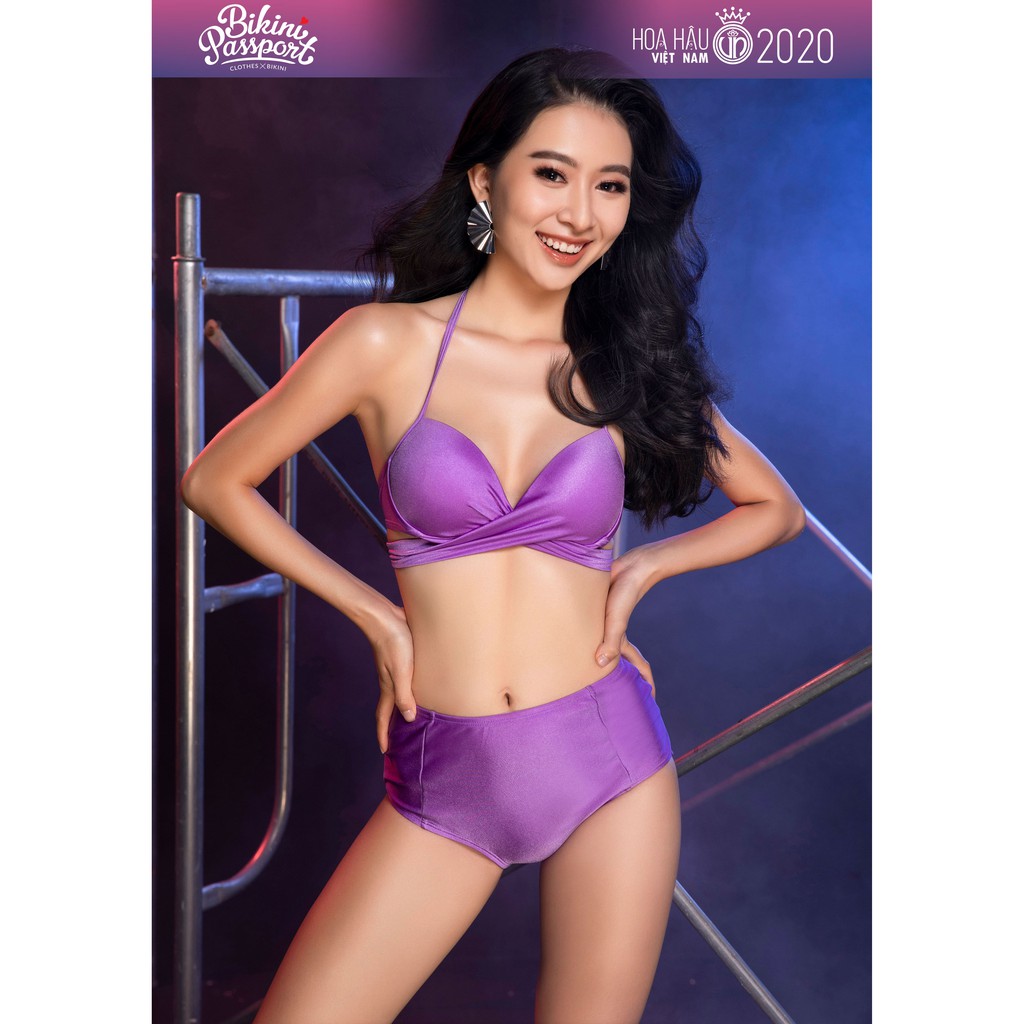 BIKINI PASSPORT - Bikini lưng cao, áo đan chéo - Tím - BS362_PP | BigBuy360 - bigbuy360.vn