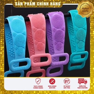 ❄ 💦💦Cọ Tắm Silicon, Dây Tắm Chà Lưng Silicon 2 Mặt💦💦 Đa dạng màu sắc