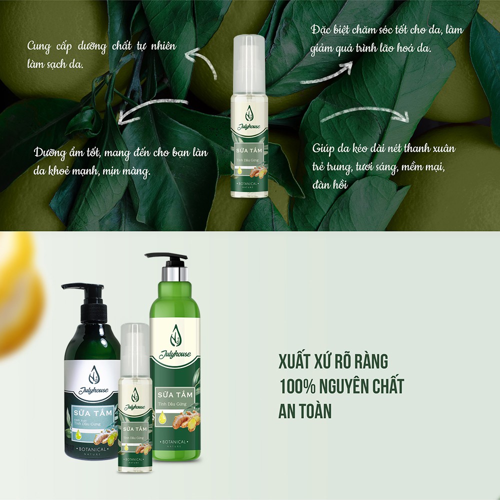 Sữa tắm collagen tinh dầu gừng 30ml JULYHOUSE | BigBuy360 - bigbuy360.vn