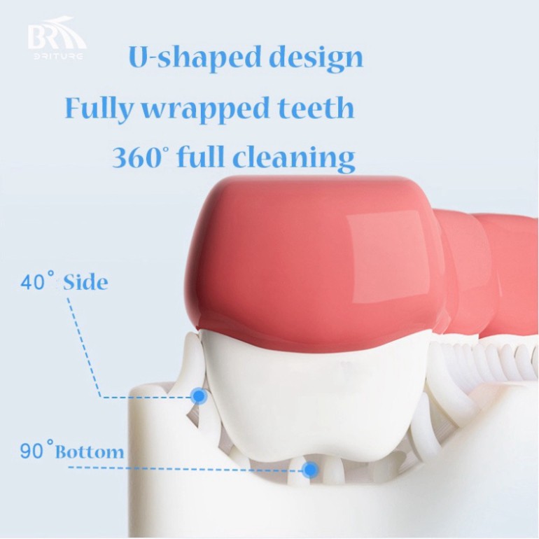 ⚡ Bàn chải đánh răng bằng silicon siêu mềm hình chữ U dành cho bé từ 1.5 tuổi.