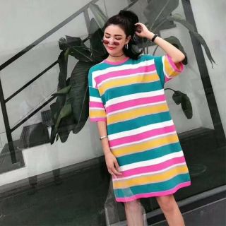 Váy len kẻ quảng châu