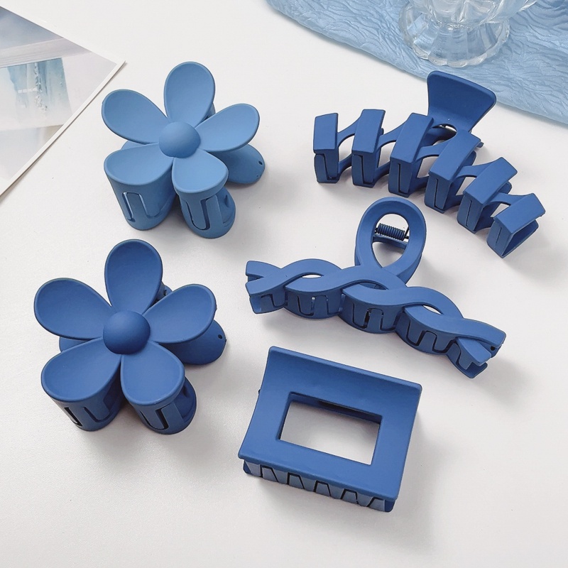 Kẹp Tóc Acrylic Màu Xanh Dương Thời Trang Hàn Quốc Cho Nữ