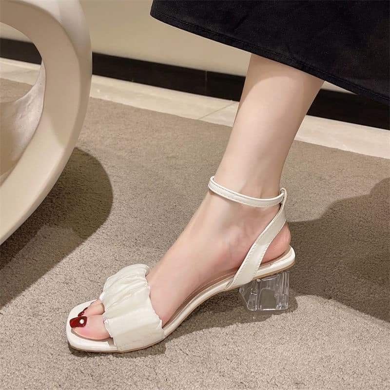 Sandanl nữ quai bèo  gót mê ka trong 5cm siêu xinh 5cm mã N78