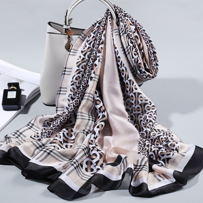 Khăn Choàng Lụa Mềm Dáng Dài Chống Nắng Thời Trang Đi Biển Mùa Hè Cho Nữ