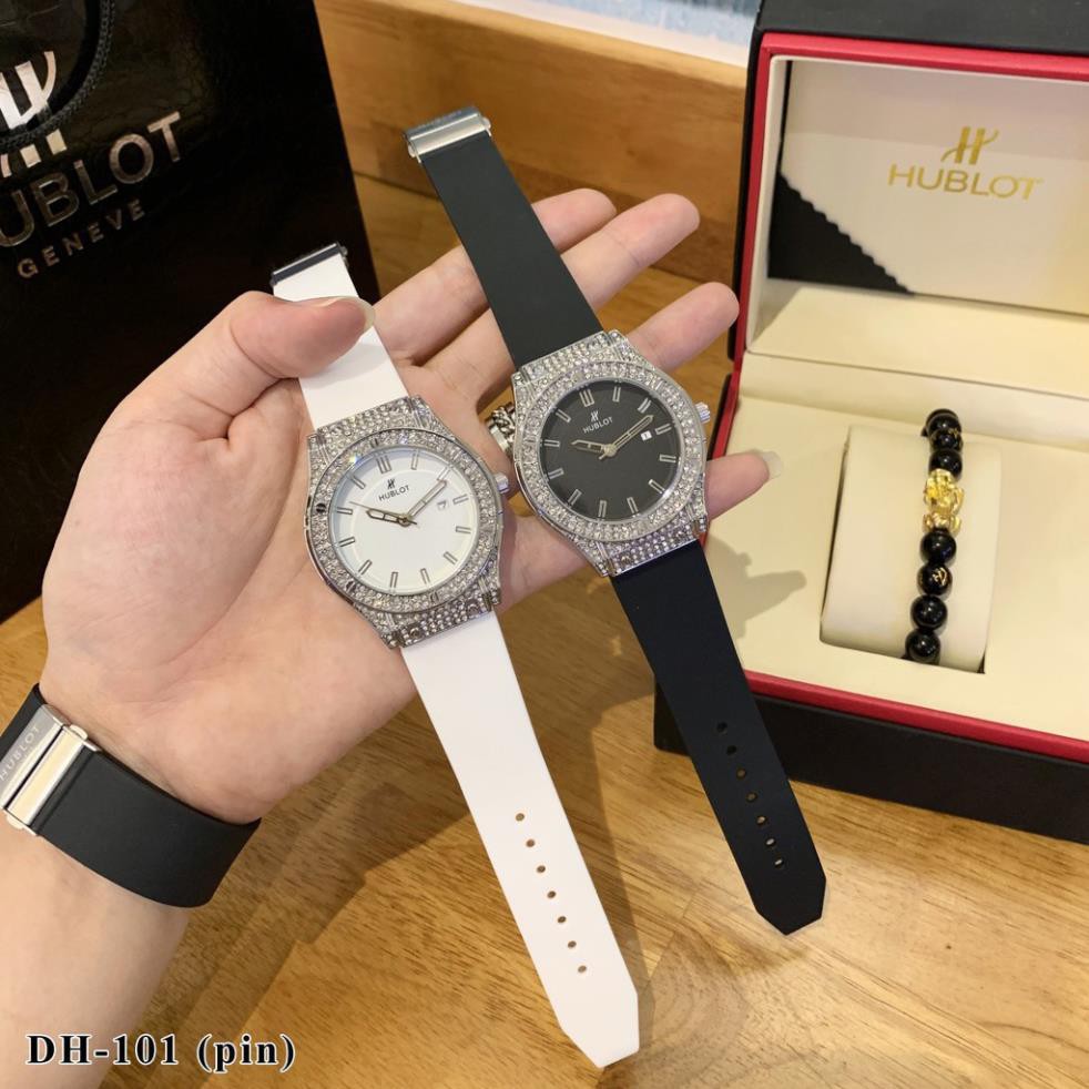 Đồng hồ nam nữ hublot dây cao su giá rẻ, Đồng hồ thời trang DH101 ngochang108