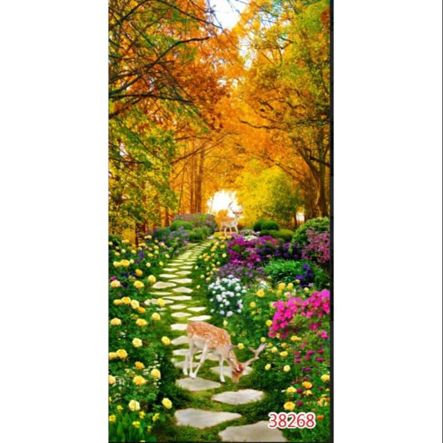 Tranh 3D dán tủ lạnh 60x140cm