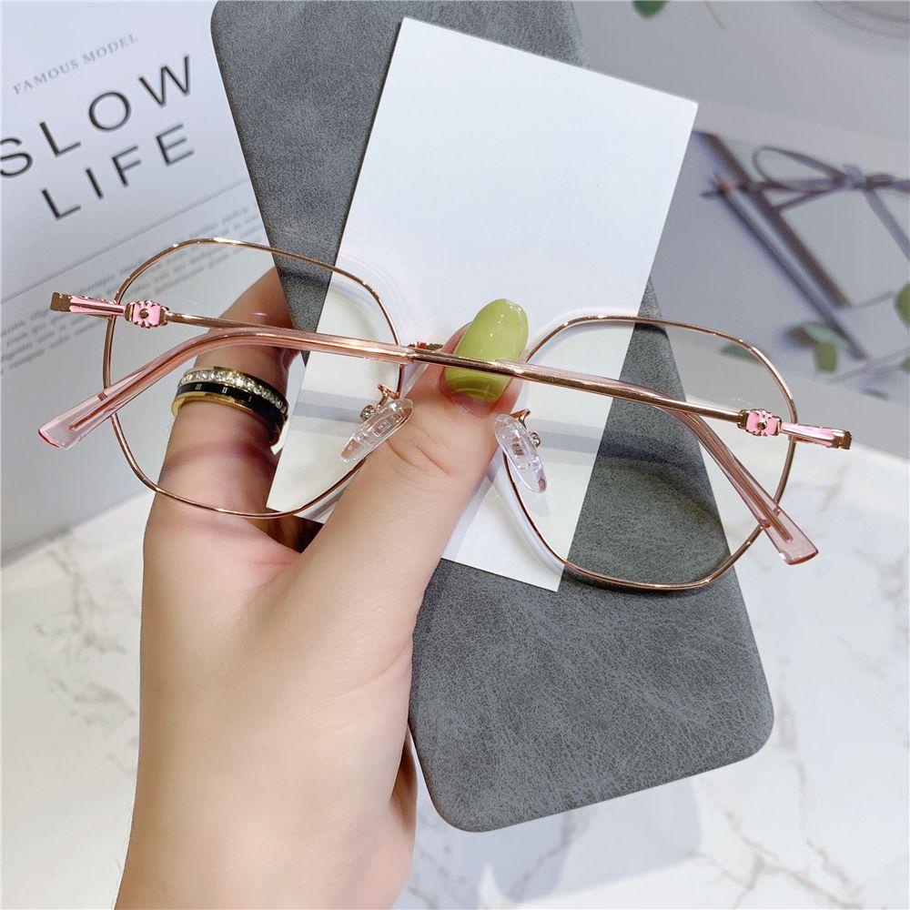 HS Mắt Kính Gọng Kim Loại Chống Bức Xạ Thời Trang