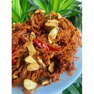 Khô heo cháy tỏi lon pet 300g giá sỉ