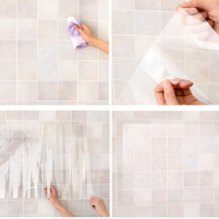 Decal trong suốt dán bếp chống dơ văng mỡ