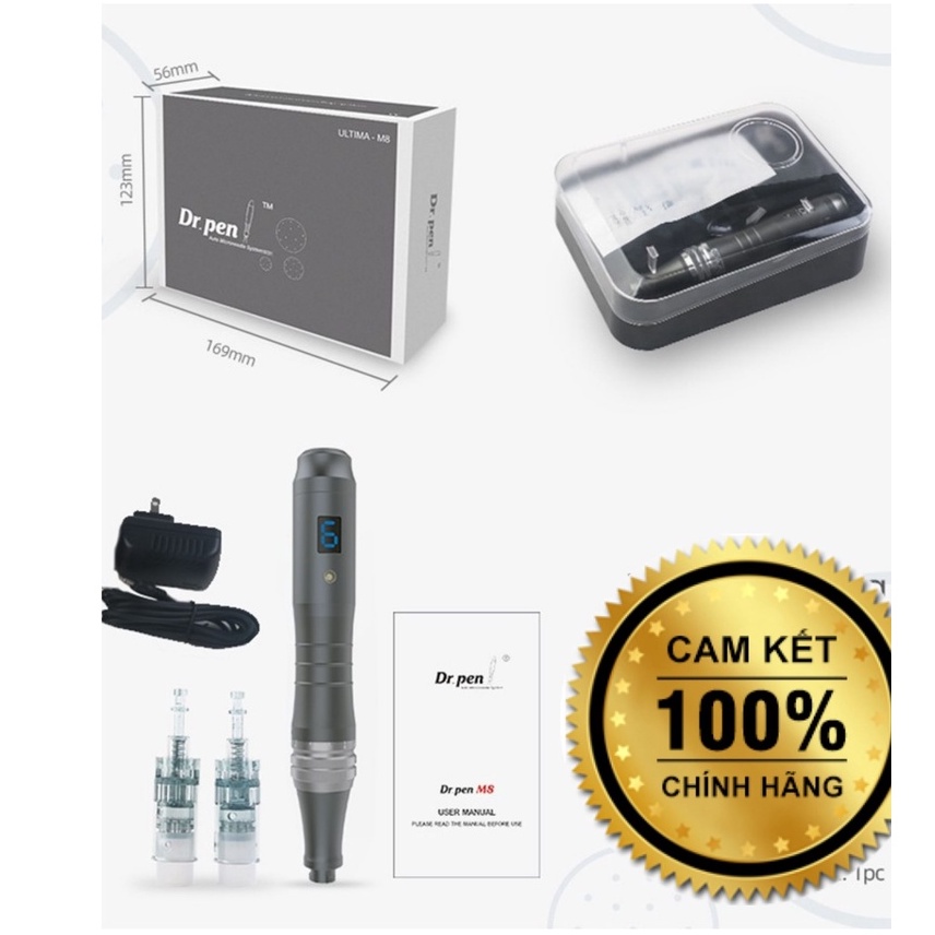 Máy Dr Pen M8 Phi Kim Cấy Tảo Lăn Kim Cấy Phấn Cấy Tảo Cấy Hồng Sâm Tại Nhà Chính Hãng Nhập Khẩu