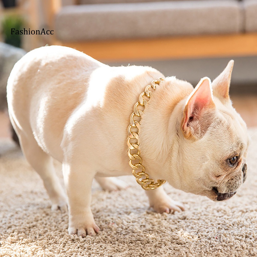 FHAC_Plastic Adjustable Dog Collar Necklace Pet Accessory for Teddy Pitbull Bulldog
