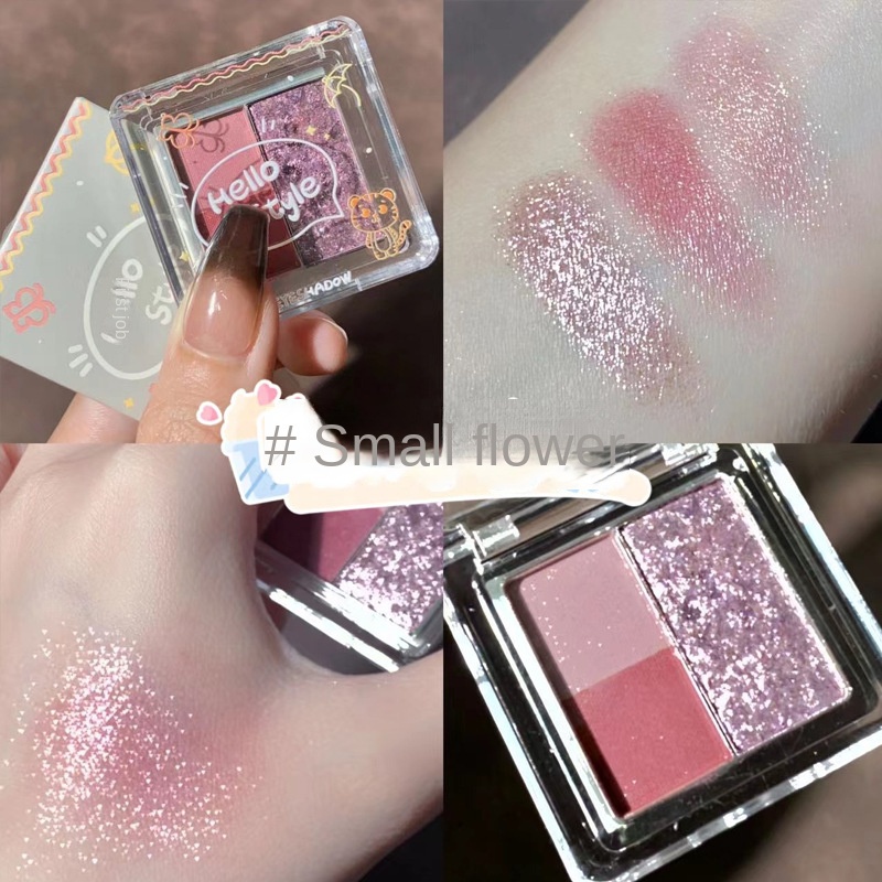 Set Bảng Phấn Mắt Mini 3 Màu Sắc Lì Và Ánh Ngọc Trai Kết Hợp Thời Trang