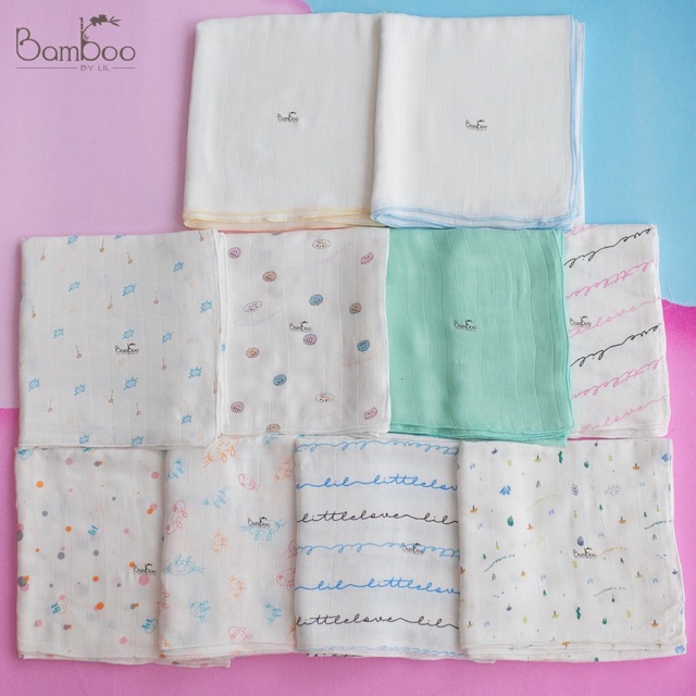 Khăn sữa LITTLE LOVE vải sợi tre Bamboo