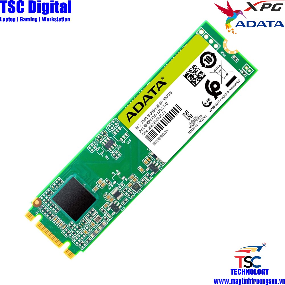 Ổ Cứng SSD ADATA Ultimate SU650 120GB M.2 2280 SATA 6Gb/s | NAND Flash 3D TLC