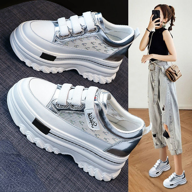 Giày Thể Thao Đế Dày Phối Lưới Thoáng Khí Chống Trượt Thời Trang Cho Nữ