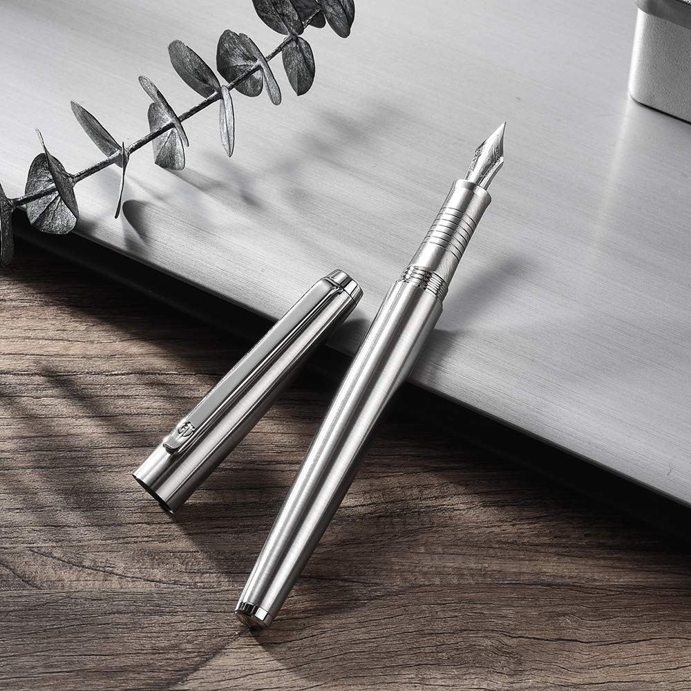 Hongdian Bút Máy Bằng Thép Không Gỉ 517s Kèm Bộ Phụ Kiện