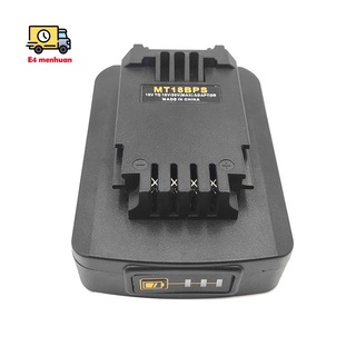 Makita bộ chuyển đổi pin lithium 18v sang dây cáp đen và kiểm tra stanley 18v 20v