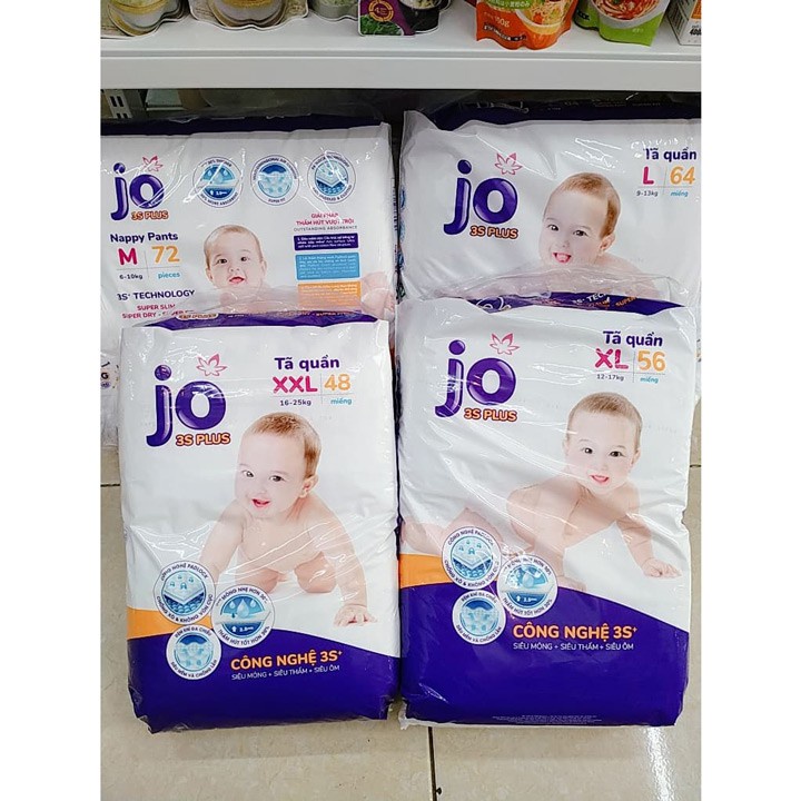 Bỉm quần JO M72/L64/XL56/XXL48 mẫu mới