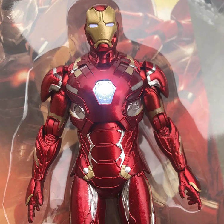 Mô hình đồ chơi Iron man người sắt mk46 mark 46, 7 inch  có đèn - zd toy Avenger