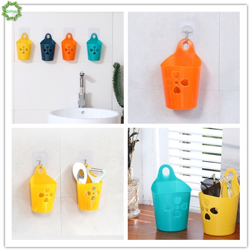 Giá đỡ treo tường bằng nhựa hình cỏ bốn lá dành cho nhà bếp nhà tắm