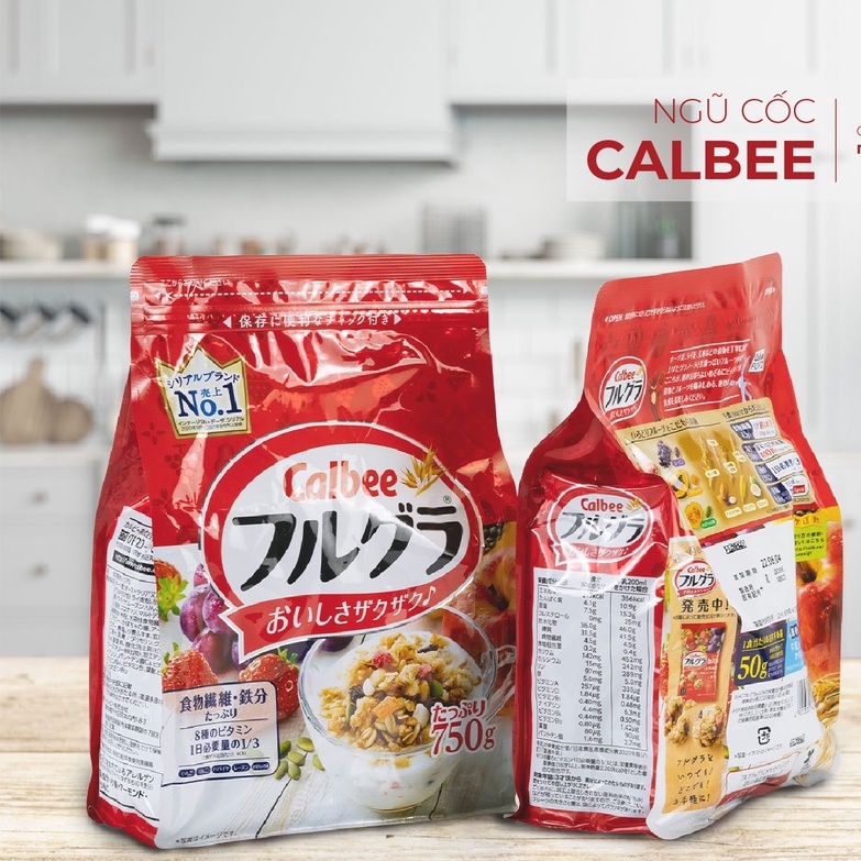 Ngũ cốc Calbee ăn kiêng giảm cân Nhật Bản ngon tuyệt- mix hoa quả trái cây sữa chua dùng ăn sáng