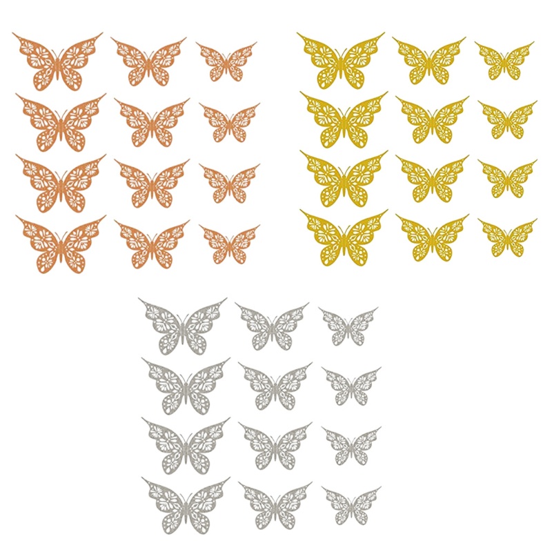 Set 12 Bươm Bướm Rỗng Dùng Để Trang Trí