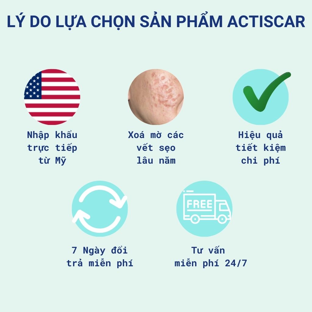 [COMBO Bộ 3] - Xoá Làm Mờ Sẹo Actiscar Kem Sẹo Làm Mờ Thâm Rỗ Sẹo Lồi Lõm