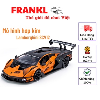 Mô Hình Ô Tô  Thể Thao LamboGini  SCV12  Tỉ Lệ 1:24, Chất Liệu Hợp Kim Bền Bỉ, Hiệu Ứng Âm Thanh Sống Động