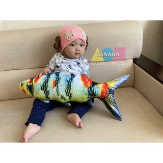 Gối ôm 3D Loại 1 , Cá Koi 90cm