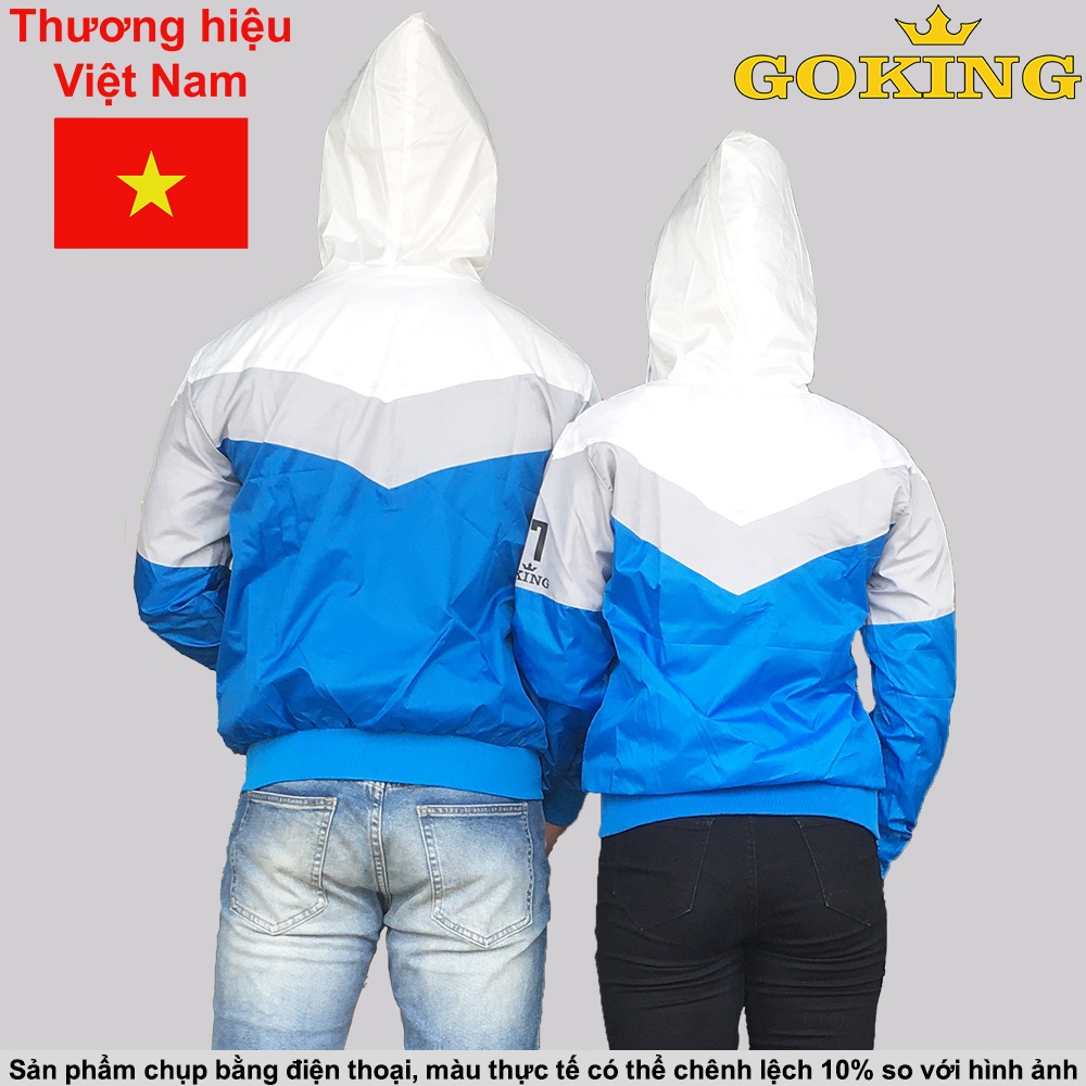 Áo khoác dù teen nữ nam GOKING, phối 3 màu thời trang. Chống nắng gió lạnh, giữ ấm. Hàng hiệu Việt Nam chất lượng cao