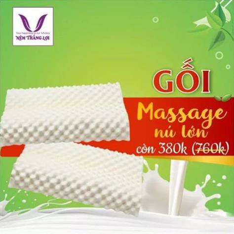 Gối Cao Su Thiên Nhiên Thắng Lợi Được Làm Bằng Cao Su Nguyên Chất Tựa Đầu Khi Ngủ Thoải Mái Tránh Đau Vai Gáy