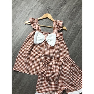 ĐỒ BỘ NỮ LỤA NƠ VẢI MỀM MÁT MÙA HÈ.