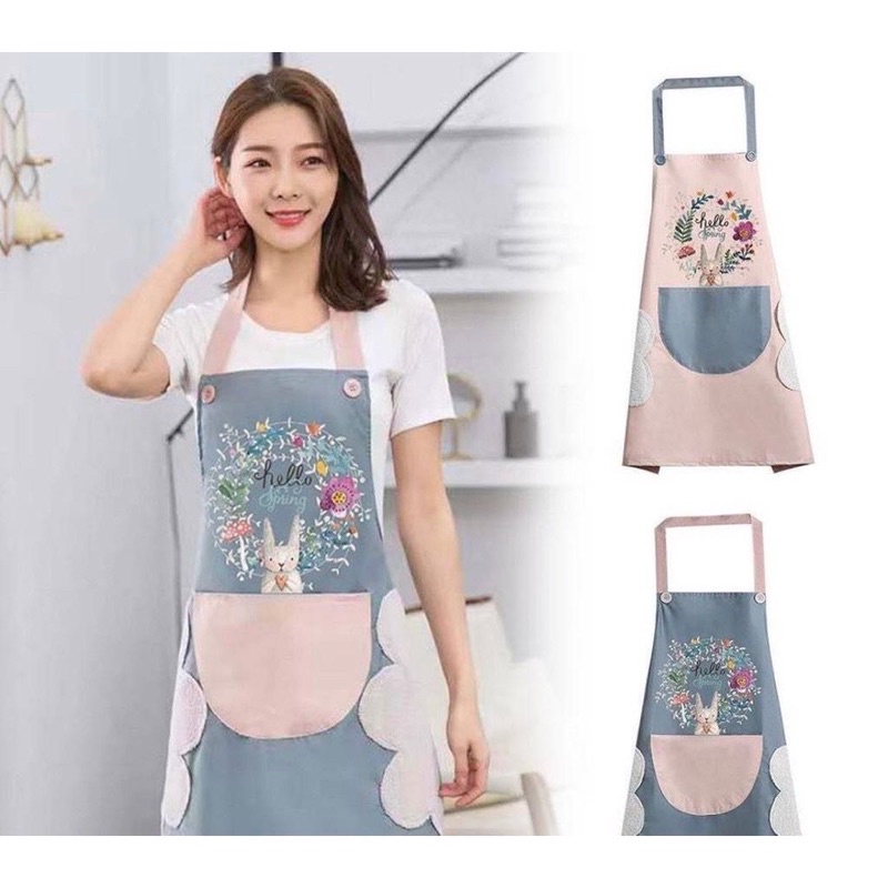 TẠP DỀ HOA IN HÌNH THỎ CÓ TÚI ĐỰNG ĐIỆN THOẠI, CHỐNG THẤM NƯỚC