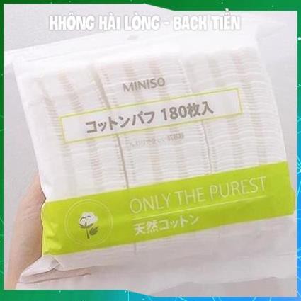 [HÀNG CHÍNH HÃNG] Bông tẩy trang COTTON Mềm Mại Mịn Miniso Nhật Bản 180 miếng KING DC Làm Sạch Bụi Bẩn Dễ Dàng | BigBuy360 - bigbuy360.vn
