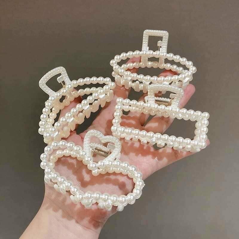 Bộ 2 kẹp tóc ngoc trai Hàn Quốc xinh xắn - set cài tóc cho chị em