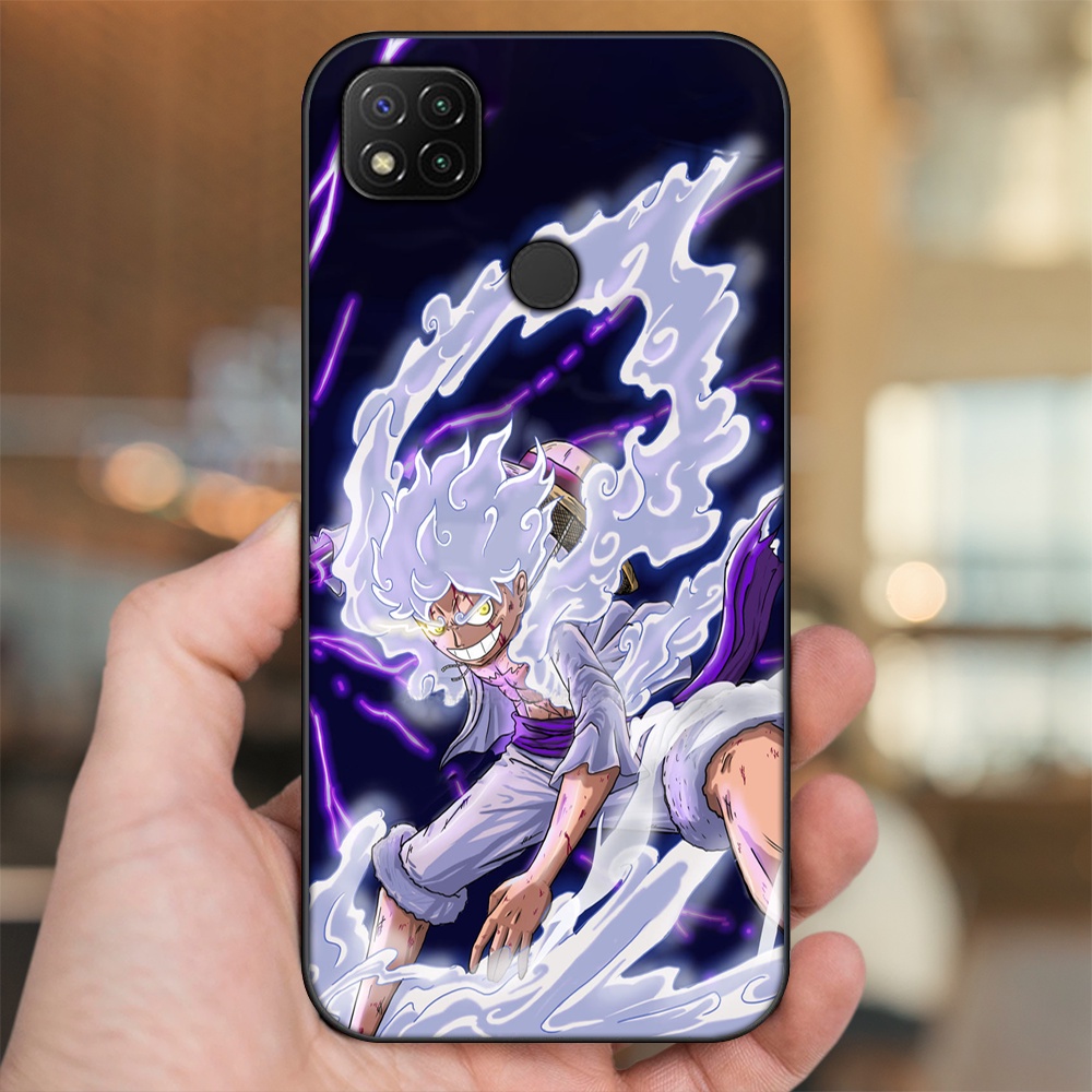 Ốp lưng Xiaomi Redmi 9C viền đen in hình Luffy One Piece