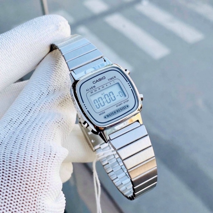 Đồng hồ nữ MTP mã hiệu classic-La670, dây thép, mặt vuông bản mini siêu xinh. la670