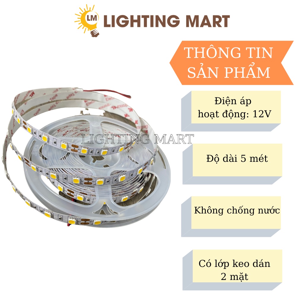 Đèn Led dán 5050 12V 5M  sử dụng trang trí nội thất