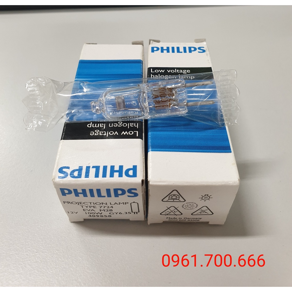 Bóng halogen 12V 100W Philips 7724 2000h