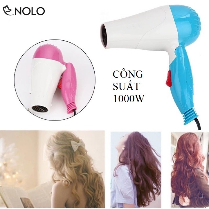 Máy Sấy Tóc Mini Bỏ Túi Du Lịch Model NV1290 2 Tốc Độ Sấy Công Suất Tối Đa 1000w