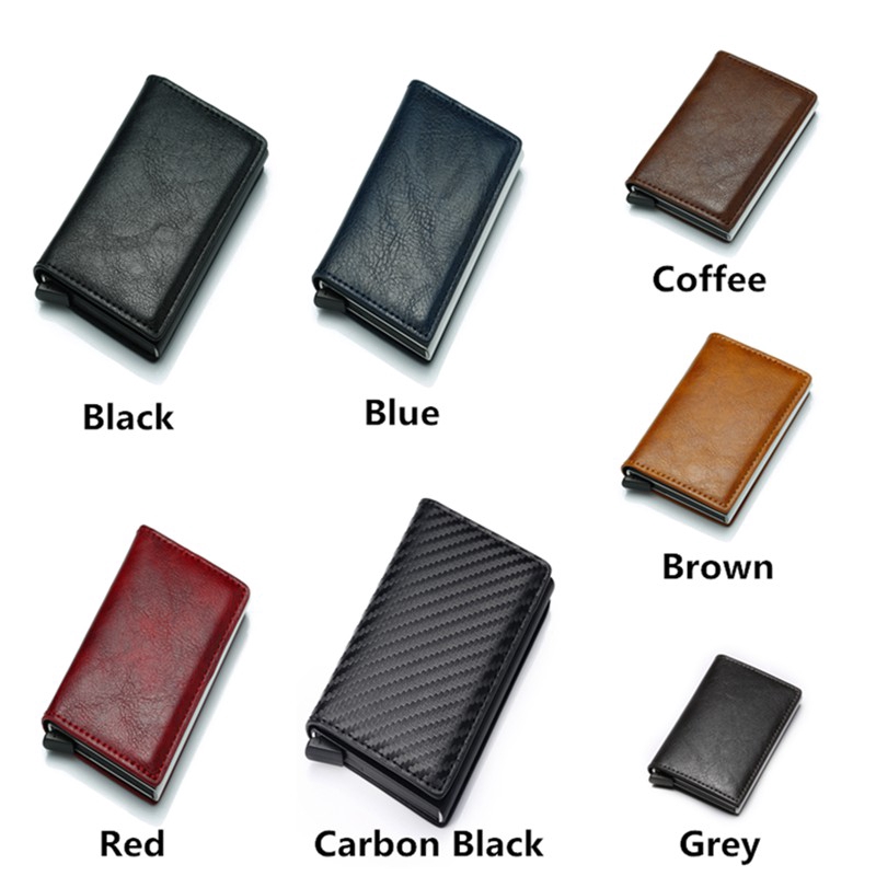 Anti RFID Card Wallet For Men ID Credit Card Holder Minimalist Slim Wallet Short Smart Money Clip